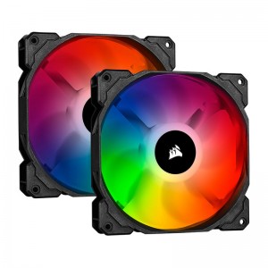 Ventoinha 140mm Corsair 1150RPM iCUE SP140 RGB Pro Performance 3 Pinos (Twin Pack)